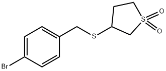 4-bromobenzyl 1,1-dioxidotetrahydro-3-thienyl sulfide 化学構造式