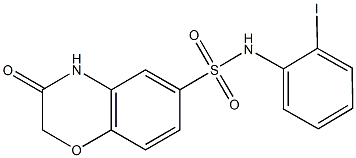 N-(2-iodophenyl)-3-oxo-3,4-dihydro-2H-1,4-benzoxazine-6-sulfonamide Structure