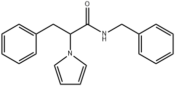 N-benzyl-3-phenyl-2-(1H-pyrrol-1-yl)propanamide Struktur