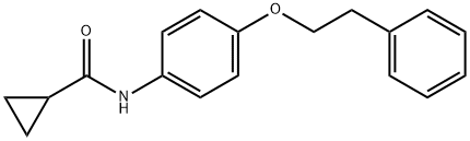 N-[4-(2-phenylethoxy)phenyl]cyclopropanecarboxamide Struktur