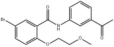N-(3-acetylphenyl)-5-bromo-2-(2-methoxyethoxy)benzamide Struktur