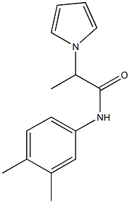 N-(3,4-dimethylphenyl)-2-(1H-pyrrol-1-yl)propanamide 结构式
