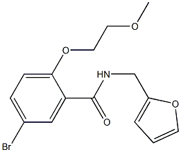 5-bromo-N-(2-furylmethyl)-2-(2-methoxyethoxy)benzamide Structure