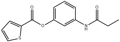 3-(propionylamino)phenyl 2-thiophenecarboxylate Struktur