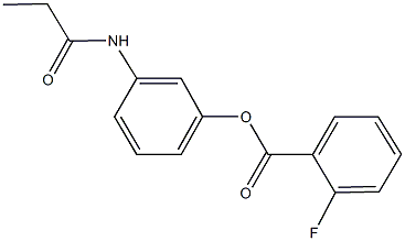 3-(propionylamino)phenyl 2-fluorobenzoate 结构式