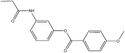 3-(propionylamino)phenyl 4-methoxybenzoate,887029-56-3,结构式