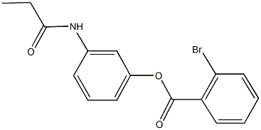 3-(propionylamino)phenyl 2-bromobenzoate 化学構造式