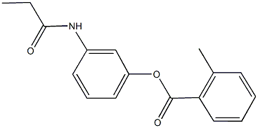 3-(propionylamino)phenyl 2-methylbenzoate Structure