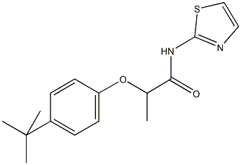 2-(4-tert-butylphenoxy)-N-(1,3-thiazol-2-yl)propanamide Structure