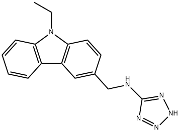 N-[(9-ethyl-9H-carbazol-3-yl)methyl]-N-(1H-tetraazol-5-yl)amine Structure