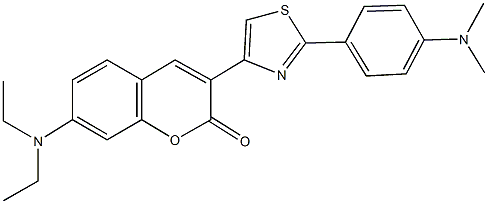 7-(diethylamino)-3-{2-[4-(dimethylamino)phenyl]-1,3-thiazol-4-yl}-2H-chromen-2-one Struktur