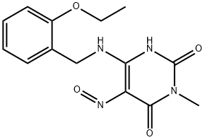 6-[(2-ethoxybenzyl)amino]-3-methyl-5-nitrosopyrimidine-2,4(1H,3H)-dione Structure