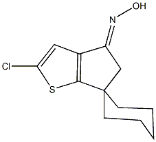 2-chloro-5,6-dihydrospiro(4H-cyclopenta[b]thiophene-6,1'-cyclohexane)-4-one oxime|