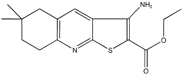 ethyl 3-amino-6,6-dimethyl-5,6,7,8-tetrahydrothieno[2,3-b]quinoline-2-carboxylate 结构式