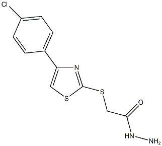 2-{[4-(4-chlorophenyl)-1,3-thiazol-2-yl]sulfanyl}acetohydrazide 结构式