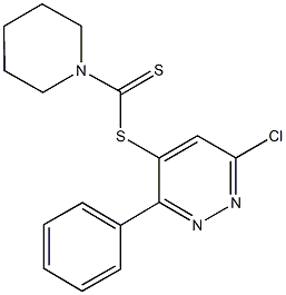 6-chloro-3-phenylpyridazin-4-yl piperidine-1-carbodithioate|