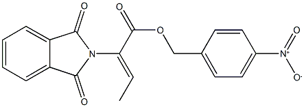 4-nitrobenzyl 2-(1,3-dioxo-1,3-dihydro-2H-isoindol-2-yl)-2-butenoate 结构式