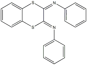 N-phenyl-N-(3-(phenylimino)-1,4-benzodithiin-2(3H)-ylidene)amine 化学構造式