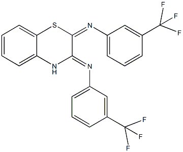 3-(trifluoromethyl)-N-(2-{[3-(trifluoromethyl)phenyl]imino}-2H-1,4-benzothiazin-3(4H)-ylidene)aniline Structure