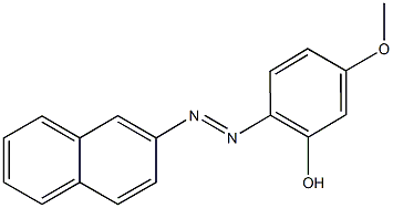 5-methoxy-2-(2-naphthyldiazenyl)phenol 化学構造式