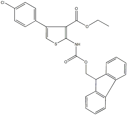 ethyl 4-(4-chlorophenyl)-2-{[(9H-fluoren-9-ylmethoxy)carbonyl]amino}-3-thiophenecarboxylate|