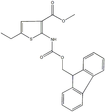 methyl 5-ethyl-2-{[(9H-fluoren-9-ylmethoxy)carbonyl]amino}-3-thiophenecarboxylate,887581-83-1,结构式