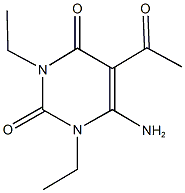 5-acetyl-6-amino-1,3-diethylpyrimidine-2,4(1H,3H)-dione Structure