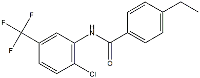 N-[2-chloro-5-(trifluoromethyl)phenyl]-4-ethylbenzamide 结构式