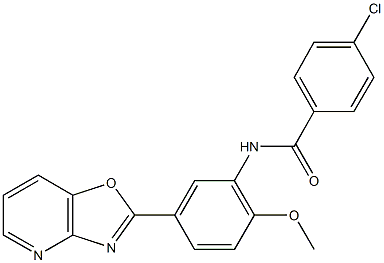 887690-71-3 4-chloro-N-(2-methoxy-5-[1,3]oxazolo[4,5-b]pyridin-2-ylphenyl)benzamide