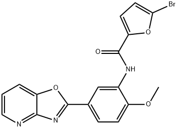 5-bromo-N-(2-methoxy-5-[1,3]oxazolo[4,5-b]pyridin-2-ylphenyl)-2-furamide|