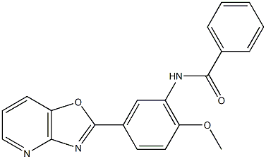 N-(2-methoxy-5-[1,3]oxazolo[4,5-b]pyridin-2-ylphenyl)benzamide Structure