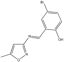 4-bromo-2-{[(5-methyl-3-isoxazolyl)imino]methyl}phenol,88812-68-4,结构式