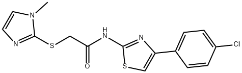 N-[4-(4-chlorophenyl)-1,3-thiazol-2-yl]-2-[(1-methyl-1H-imidazol-2-yl)sulfanyl]acetamide Structure