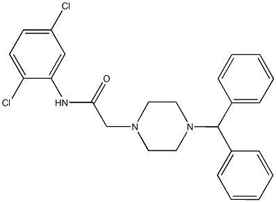 2-(4-benzhydryl-1-piperazinyl)-N-(2,5-dichlorophenyl)acetamide Structure