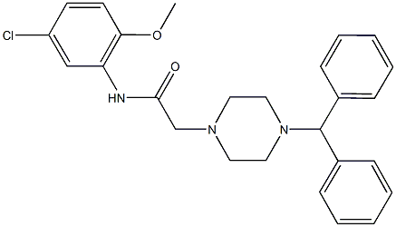 2-(4-benzhydryl-1-piperazinyl)-N-(5-chloro-2-methoxyphenyl)acetamide,889592-54-5,结构式