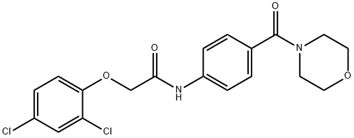 2-(2,4-dichlorophenoxy)-N-[4-(4-morpholinylcarbonyl)phenyl]acetamide Struktur