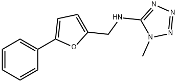 N-(1-methyl-1H-tetraazol-5-yl)-N-[(5-phenyl-2-furyl)methyl]amine 化学構造式