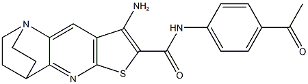 889969-34-0 N-(4-acetylphenyl)-5-amino-7-thia-1,9-diazatetracyclo[9.2.2.0~2,10~.0~4,8~]pentadeca-2(10),3,5,8-tetraene-6-carboxamide