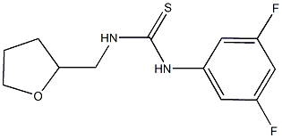 N-(3,5-difluorophenyl)-N'-(tetrahydro-2-furanylmethyl)thiourea 结构式