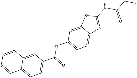 890198-15-9 N-[2-(propionylamino)-1,3-benzothiazol-6-yl]-2-naphthamide