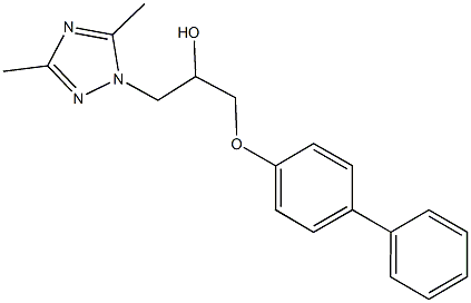 1-([1,1'-biphenyl]-4-yloxy)-3-(3,5-dimethyl-1H-1,2,4-triazol-1-yl)-2-propanol Structure