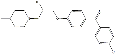 (4-chlorophenyl){4-[2-hydroxy-3-(4-methyl-1-piperidinyl)propoxy]phenyl}methanone,890593-47-2,结构式