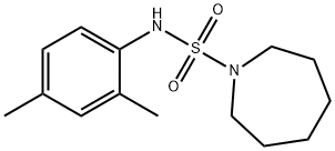 N-(2,4-dimethylphenyl)-1-azepanesulfonamide 化学構造式