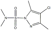 4-chloro-N,N,3,5-tetramethyl-1H-pyrazole-1-sulfonamide Structure