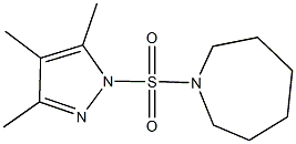 1-[(3,4,5-trimethyl-1H-pyrazol-1-yl)sulfonyl]azepane 结构式