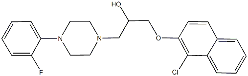 1-[(1-chloro-2-naphthyl)oxy]-3-[4-(2-fluorophenyl)-1-piperazinyl]-2-propanol Structure