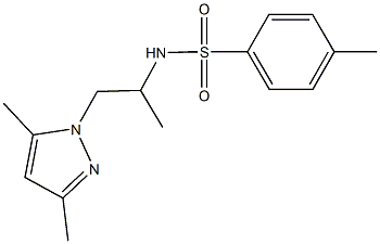 N-[2-(3,5-dimethyl-1H-pyrazol-1-yl)-1-methylethyl]-4-methylbenzenesulfonamide|