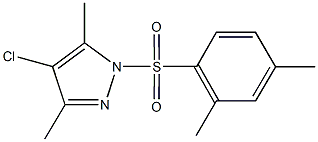 4-chloro-1-[(2,4-dimethylphenyl)sulfonyl]-3,5-dimethyl-1H-pyrazole,890596-11-9,结构式