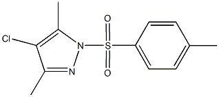 4-chloro-3,5-dimethyl-1-[(4-methylphenyl)sulfonyl]-1H-pyrazole 化学構造式