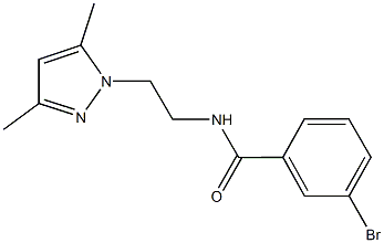 3-bromo-N-[2-(3,5-dimethyl-1H-pyrazol-1-yl)ethyl]benzamide Structure